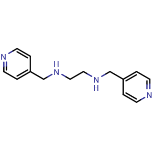 Chemical structure of N1,N2-Bis(pyridin-4-ylmethyl)ethane-1,2-diamine , CAS 7254-15-1, AChemBlock AD281998