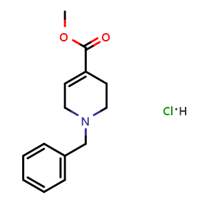 Chemical structure of Methyl 1-benzyl-1,2,3,6-tetrahydropyridine-4-carboxylate hydrochloride , CAS 95532-97-1, AChemBlock AD282014