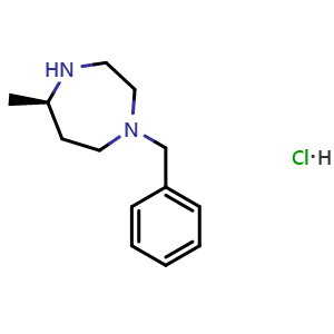 Chemical structure of (R)-1-Benzyl-5-methyl-1,4-diazepane hydrochloride , CAS 1883614-15-0, AChemBlock AD282018