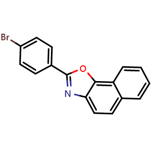 Chemical structure of 2-(4-Bromophenyl)naphth[2,1-d]oxazole , CAS 2794221-10-4, AChemBlock AD282019