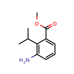 Chemical structure of Methyl 3-amino-2-isopropylbenzoate , CAS 2092454-47-0, AChemBlock AD282032