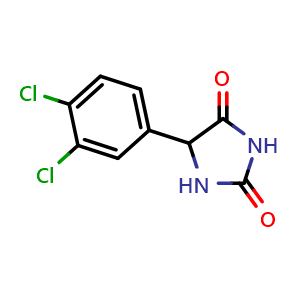 Chemical structure of 5-(3,4-Dichlorophenyl)imidazolidine-2,4-dione , CAS 7153-28-8, AChemBlock AD282034