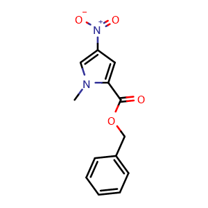 Chemical structure of Phenylmethyl 1-methyl-4-nitro-1H-pyrrole-2-carboxylate , CAS 120095-66-1, AChemBlock AD282052