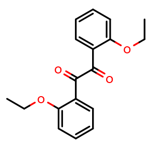 Chemical structure of 1,2-Bis(2-ethoxyphenyl)-1,2-ethanedione , CAS 342043-51-0, AChemBlock AD282067