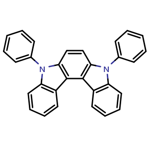 Chemical structure of 5,8-Dihydro-5,8-diphenylindolo[2,3-c]carbazole , CAS 222044-78-2, AChemBlock AD282081