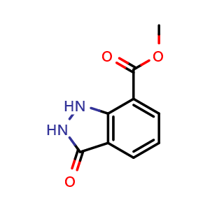 Chemical structure of Methyl 3-oxo-2,3-dihydro-1H-indazole-7-carboxylate , CAS 787581-39-9, AChemBlock AD282084