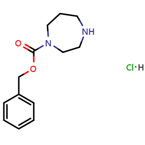 Chemical structure of Benzyl 1,4-diazepane-1-carboxylate hydrochloride , CAS 2719063-24-6, AChemBlock AD282088