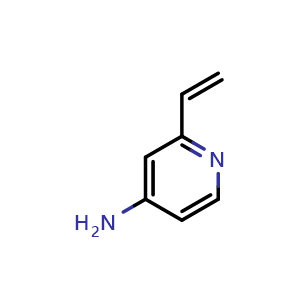 Chemical structure of 2-Vinylpyridin-4-amine , CAS 102000-57-7, AChemBlock AD282092