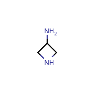 Chemical structure of 3-Aminoazetidine , CAS 102065-86-1, AChemBlock AD282093