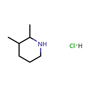 Chemical structure of 2,3-Dimethylpiperidine hydrochloride , CAS 1087730-30-0, AChemBlock AD282097