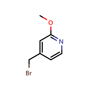 Chemical structure of 4-(Bromomethyl)-2-methoxypyridine , CAS 120277-15-8, AChemBlock AD282111