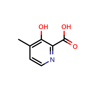 Chemical structure of 3-Hydroxy-4-methylpyridine-2-carboxylic acid , CAS 1256788-22-3, AChemBlock AD282118