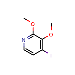 Chemical structure of 4-Iodo-2,3-dimethoxypyridine , CAS 1261365-64-3, AChemBlock AD282120