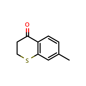 Chemical structure of 7-Methylthiochroman-4-one , CAS 13735-18-7, AChemBlock AD282130
