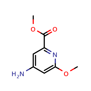 Chemical structure of Methyl 4-amino-6-methoxypicolinate , CAS 1443759-42-9, AChemBlock AD282141