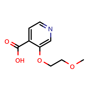 Chemical structure of 3-(2-Methoxyethoxy)isonicotinic acid , CAS 1511111-57-1, AChemBlock AD282144