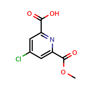 Chemical structure of 4-Chloro-6-(Methoxycarbonyl)Picolinic acid , CAS 293294-71-0, AChemBlock AD282212