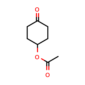 Chemical structure of 4-Oxocyclohexyl acetate , CAS 41043-88-3, AChemBlock AD282222