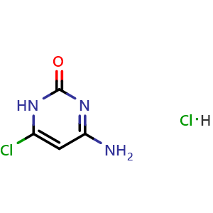 Chemical structure of 4-Amino-6-chloropyrimidin-2(1H)-one hydrochloride , CAS 41103-18-8, AChemBlock AD282223