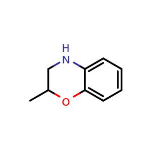 Chemical structure of 2-Methyl-3,4-dihydro-2H-1,4-benzoxazine , CAS 58960-13-7, AChemBlock AD282234