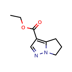 Chemical structure of Ethyl 5,6-dihydro-4H-pyrrolo[1,2-B]pyrazole-3-carboxylate , CAS 86477-10-3, AChemBlock AD282251
