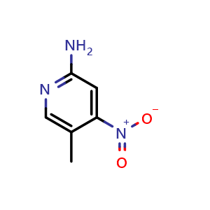 Chemical structure of 5-Methyl-4-nitropyridin-2-amine , CAS 895520-03-3, AChemBlock AD282257