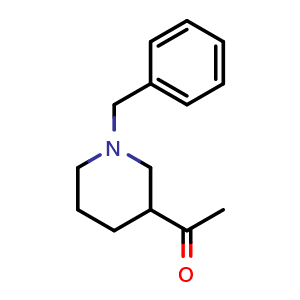 Chemical structure of 1-(1-Benzylpiperidin-3-yl)ethanone , CAS 92499-81-5, AChemBlock AD282262