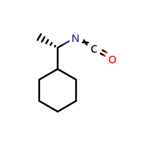 Chemical structure of (S)-(+)-1-Cyclohexylethylisocyanate , CAS 93470-27-0, AChemBlock AD282265