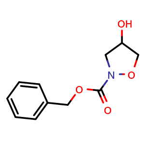 Chemical structure of Benzyl 4-hydroxy-1,2-oxazolidine-2-carboxylate , CAS 1875962-29-0, AChemBlock AD282316