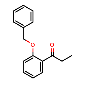 Chemical structure of 1-(2-(Benzyloxy)phenyl)propan-1-one , CAS 64686-65-3, AChemBlock AD282340