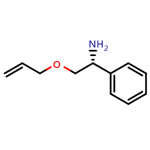 Chemical structure of (1R)-2-Allyloxy-1-phenyl-ethanamine , CAS 1048107-50-1, AChemBlock AD282346