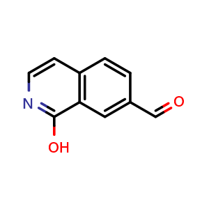 Chemical structure of 1-Hydroxyisoquinoline-7-carbaldehyde , CAS 1150618-27-1, AChemBlock AD282350