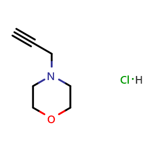 Chemical structure of 4-Prop-2-ynylmorpholine;hydrochloride , CAS 122340-61-8, AChemBlock AD282357