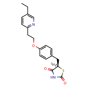 Chemical structure of 5(R)-Deuteropioglitazone , CAS 1259828-75-5, AChemBlock AD282361