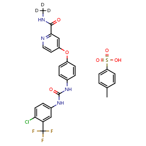 Chemical structure of Donafenib tosilate , CAS 1333386-17-6, AChemBlock AD282365