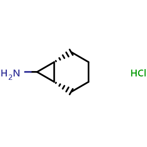 Chemical structure of rel-(1S,6S)-Bicyclo[4.1.0]heptan-7-amine hydrochloride , CAS 135610-97-8, AChemBlock AD282368