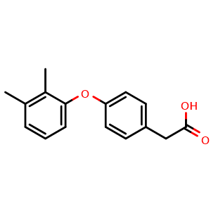 Chemical structure of 2-[4-(2,3-Dimethylphenoxy)phenyl]acetic acid , CAS 1368621-98-0, AChemBlock AD282371