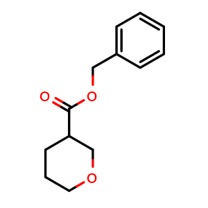 Chemical structure of Benzyl tetrahydropyran-3-carboxylate , CAS 1509909-04-9, AChemBlock AD282383