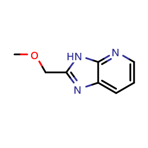 Chemical structure of 2-(Methoxymethyl)-3H-imidazo[4,5-b]pyridine , CAS 158525-79-2, AChemBlock AD282393