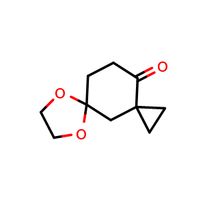 Chemical structure of 6,9-Dioxadispiro[2.1.4.3]dodecan-12-one , CAS 211100-59-3, AChemBlock AD282424