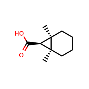 Chemical structure of exo-Bicyclo[4.1.0]heptane-7-carboxylic acid , CAS 21448-77-1, AChemBlock AD282426