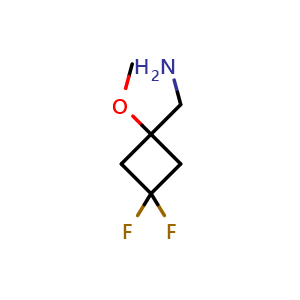 Chemical structure of (3,3-Difluoro-1-methoxy-cyclobutyl)methanamine , CAS 2298007-78-8, AChemBlock AD282431