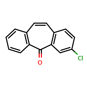 Chemical structure of 3-Chloro-5H-dibenzo[a,d][7]annulen-5-one , CAS 23908-14-7, AChemBlock AD282442