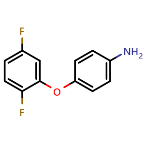 Chemical structure of 4-(2,5-Difluorophenoxy)aniline , CAS 307308-82-3, AChemBlock AD282508