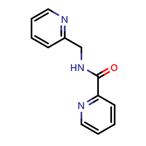 Chemical structure of N-(2-Pyridylmethyl)pyridine-2-carboxamide , CAS 31266-88-3, AChemBlock AD282513