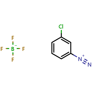 Chemical structure of 3-Chlorobenzenediazonium tetrafluoroborate , CAS 456-39-3, AChemBlock AD282522