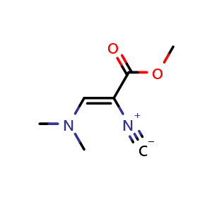 Chemical structure of Methyl (Z)-3-(dimethylamino)-2-isocyano-prop-2-enoate , CAS 72130-98-4, AChemBlock AD282533
