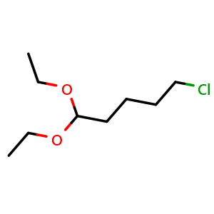 Chemical structure of 5-Chloro-1,1-diethoxy-pentane , CAS 7334-93-2, AChemBlock AD282534