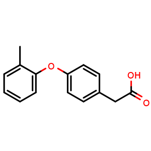 Chemical structure of 2-[4-(2-Methylphenoxy)phenyl]acetic acid , CAS 832713-17-4, AChemBlock AD282537
