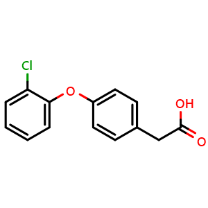 Chemical structure of 2-[4-(2-Chlorophenoxy)phenyl]acetic acid , CAS 875817-25-7, AChemBlock AD282539